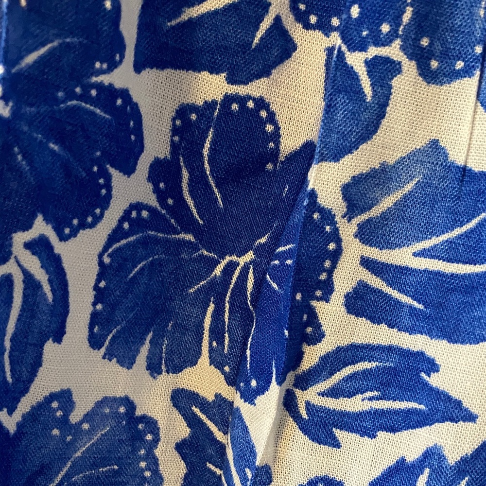 Sonoma White and Blue Floral Midi Dress - Picture 5 of 7